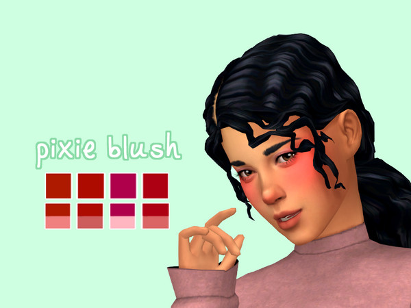 Sims 4 — pixie blush - makeup version by plasmafruitsalad — a cute & bright blush inspired by pixielocks on youtube