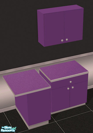 Sims 2 — Hot Rod's Diner - Purple Counter by Shannanigan — Recolor of my Diner Counters. Will also recolor Island and