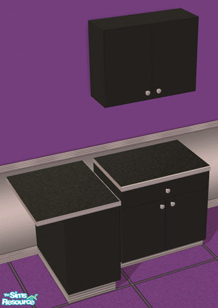 Sims 2 — Hot Rod's Diner - Black Counters by Shannanigan — Recolor of my Diner Counters. Will also recolor Island and