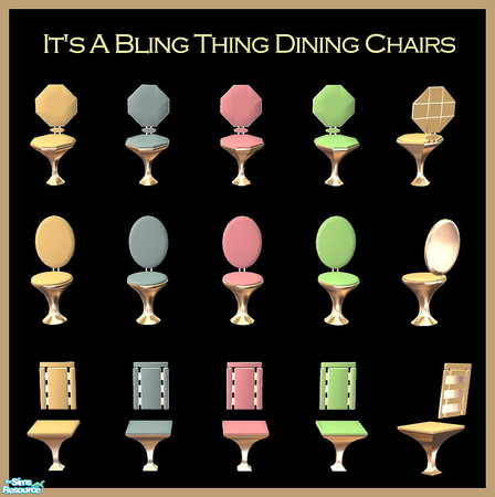 Sims 2 — It's A Bling Thing - Dining Chairs by oldmember_Matts_Workshop — It's a bling thing in the world of kitchen and