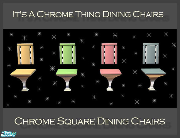 Sims 2 — It's A Chrome Thing - Square Chair by oldmember_Matts_Workshop — It's a chrome thing these days in the world of