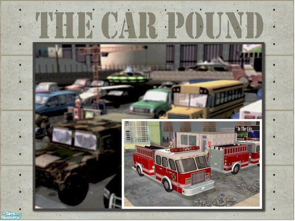 Sims 2 — Decorative Fire Truck by Cyclonesue — This "Let them all burn!" fire engine is decorative only and