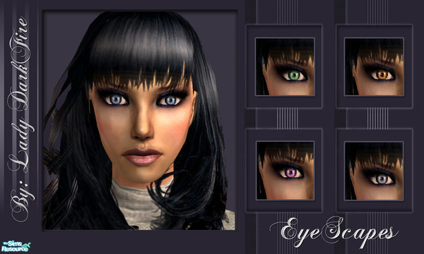 Sims 2 — EyeScapes Contacts by Lady Darkfire — Images of the mind created by the eye. Capture the complexity of the