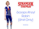 Sims 4 — Robin Scoops Shirt by feralrac — A shirt based on the shirt Robin wears at Scoops Ahoy! No name tag.