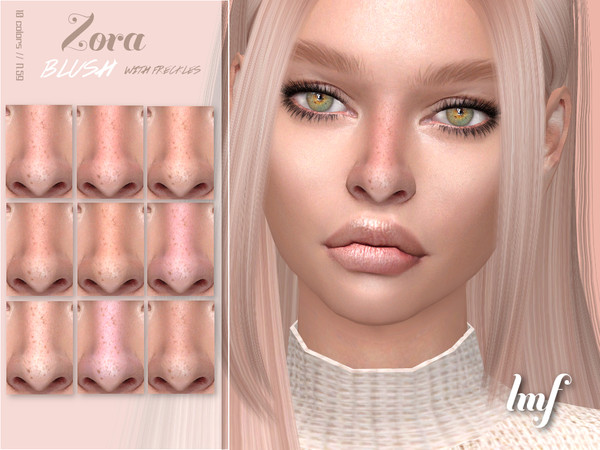 Sims 4 — IMF Zora Blush N.59 by IzzieMcFire — Zora Blush N.59 contains 10 colors in hq texture. Standalone item with