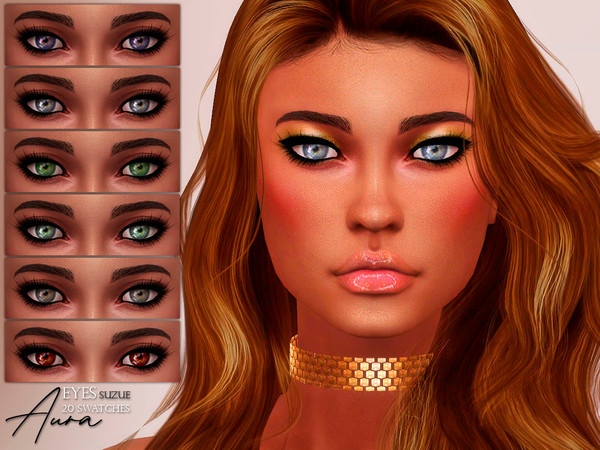 Sims 4 — Aura Eyes N18 by Suzue — -20 Swatches -Facepaint Category -For all Ages and Genders -HQ Compatible