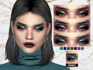Sims 4 — ICONICA EYESHADOW by furoxia — This is an half silver cut crease eyeshadow just for you, I hope you enjoy it!