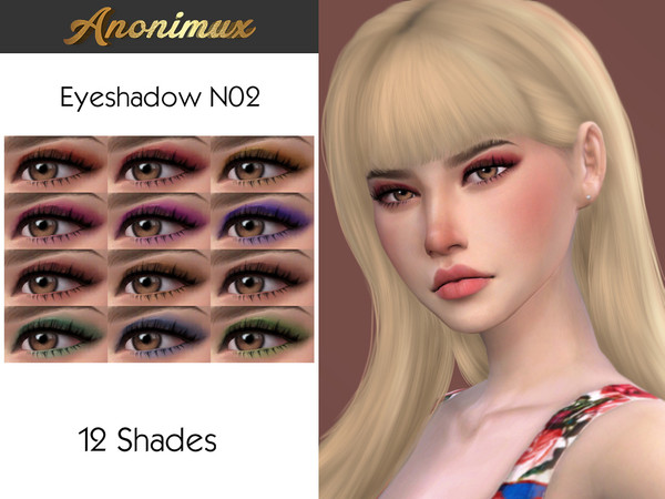 Sims 4 — Eyeshadow N02 by Anonimux_Simmer — - 12 Shades - Base Game Compatible - Thanks to all CC creators - I hope you