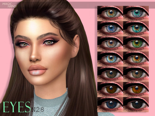 Sims 4 — [MH] Eyes N28 by MagicHand — --16 available colors-- --Compatible with HQ settings-- --CAS thumbnail-- Pictures
