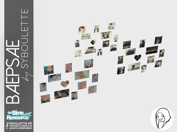Sims 4 — Baepsae set - Montage pictures by Syboubou — Montage a different pictures of idol singers from the Kpop band