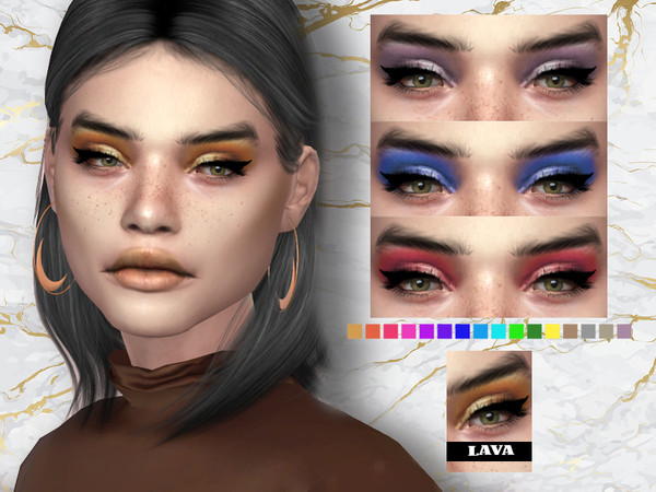Sims 4 — LAVA EYESHADOW by furoxia — This is a very pigmented (but still natural) eyeshadow just for you. I hope you