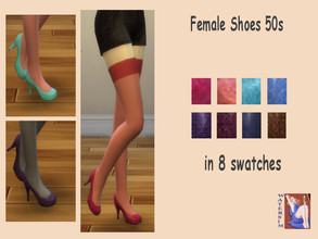 Sims 4 — ws Female Heels 50s PartB by watersim44 — Female Shoes Heels for Everday, Formal, Party and Sleep Comes in 8