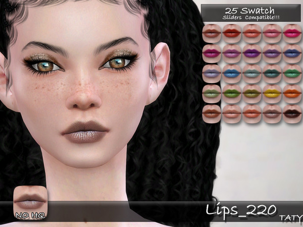 Sims 4 — [Ts4]Taty_Lips_220 by tatygagg — - Female, Male - Human, Alien - Teen to Elder - Hq Compatible - Sliders
