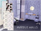 Sims 4 — Marble Walls by Ellestria — Marble Walls are found in Miscellanous category. 8 swatches total.