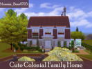 Sims 4 — Cute Colonial Family Home [No CC] by MommaBear0705 — This Lovely Family home is ideal for breeders and large