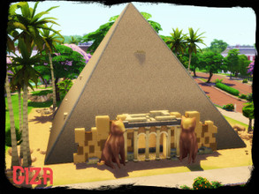 Sims 4 — Giza by GenkaiHaretsu — A replica of the Giza pyramid to explore, the tomb chamber is open to you, but don't