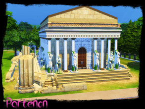 Sims 4 — Partenon by GenkaiHaretsu — A replica of a Greek temple built on the site of old ruins.