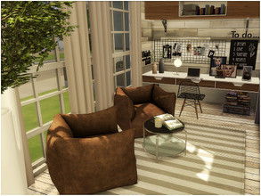 Sims 4 — Tiny Office by lotsbymanal — A tiny modern office...