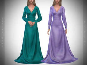 Sims 4 — Ritual Gown II by Pipco — 18 Swatches Base Game Compatible New Mesh All Lods Specular and Normal Maps Custom