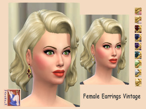 Sims 4 — Ws Female Earrings Vintage B by watersim44 — Female Earrings Vintage B Formal and Party Teen to Elder Comes in 9