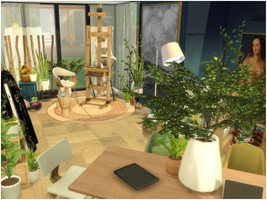Sims 4 — Art Office by lotsbymanal — A small modern art studio..