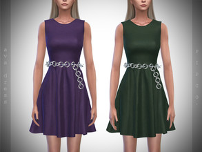 Sims 4 — Ava Dress. by Pipco — 8 Swatches Base Game Compatible New Mesh All Lods Specular and Normal Maps Custom