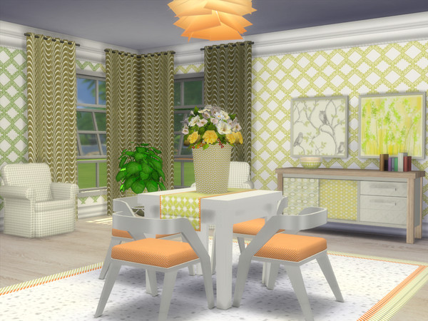 Sims 4 — Spring Is Coming  by seimar8 — A bright and cheery modern dining set to remind us that Spring is just around the