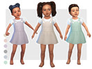 Sims 4 — Toddler Short Dress 01 by Simsefin — A short toddler dress! - Dress in different colors with designed buttons -