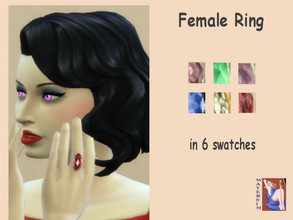 Sims 4 — ws Female Diamond Ring 50s by watersim44 — Ring in the 50s-Style Comes in 6 swatches ~YA, Adult, Elder