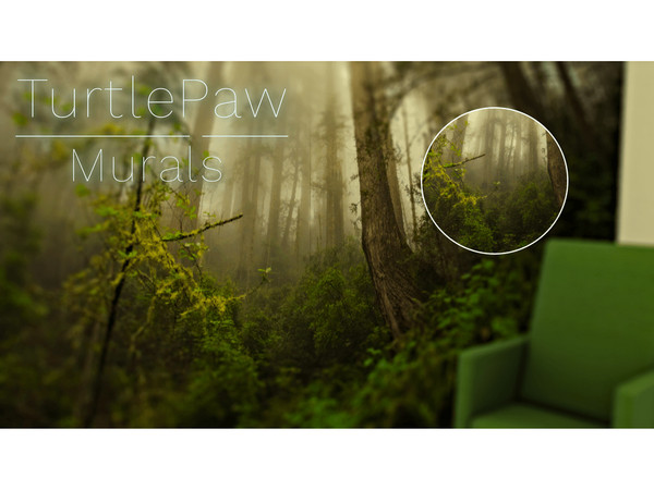 Sims 4 — TurtlePaw Forest Mural by TurtlePaw_CC — Download on our website C R E D I T S Sims 4 Studio Affinity Photo