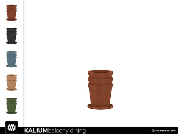 Sims 4 — Kalium Pots by wondymoon — - Kalium Balcony Living - Pots - Wondymoon|TSR - Creations'2021