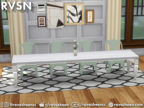 Sims 4 — Table Talk Modular Tables by RAVASHEEN — The Table Talk Modular Table series comes in styles to fit every decor.