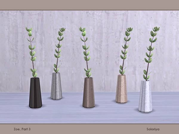 Sims 4 — Zoe, part 3. Plant by soloriya — Plant. Part of Zoe Part 3 set. 5 color variations. Category: Decorative -