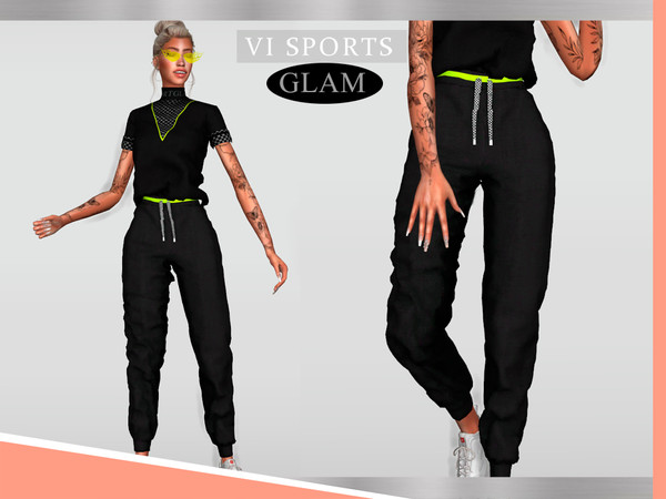 Sims 4 — Pants SPORTGLAM VI - II by Viy_Sims — New Mesh!! Unic Color Compatible with HQ mode