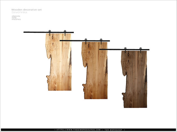 Sims 4 — [WoodenDecor] - barn door decor right MW by Severinka_ — Decorative barn door right (MIDDLE WALLS), Can be used