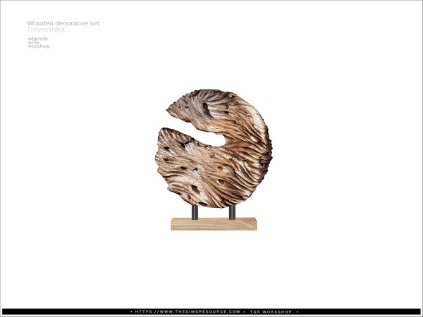 Sims 4 — [WoodenDecor] - statue v02 by Severinka_ — Wooden statue v02 From the set 'WoodenDecor' Build / Buy category: