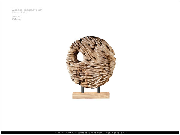 Sims 4 — [WoodenDecor] - statue v03 by Severinka_ — Wooden statue v03 From the set 'WoodenDecor' Build / Buy category: