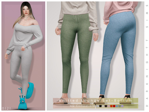 Sims 4 — Knitted Lounge Set-Bottom by DarkNighTt — Knitted Lounge Set-Bottom Have 10 colors. New Detailed Mesh with