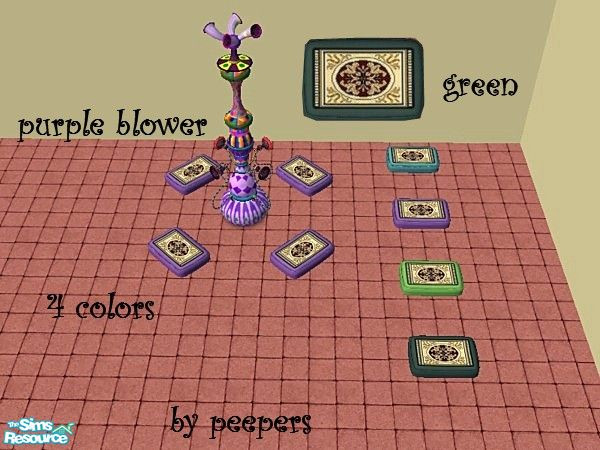 Sims 2 — leslie_designs on darkgreen pad11226 -  by peepers42 — different colors with design on pads that go with the