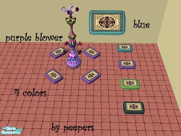 Sims 2 — leslie_designs on teal pad11226 -  by peepers42 — different colors with design on pads that go with the bubble