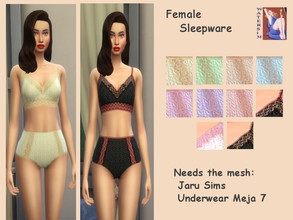 Sims 4 — ws Female Sleepware 50s RC by watersim44 — Its a standalone recolor of Jaru Sims and you will need the original