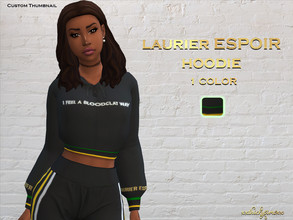 Sims 4 —  LAURIER ESPOIR HOODIE by XxThickySimsxX — Custom Merch Recolor