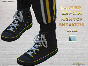 Sims 4 — LAURIER ESPOIR HIGHTOP SNEAKERS by XxThickySimsxX — Custom Shoes 1 Color Jamaican Theme Custom Brand Custom