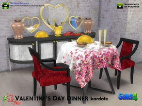 Sims 4 — kardofe_Valentine's Day Dinner by kardofe — Set of ten new tights, to recreate a beautiful Valentine's dinner