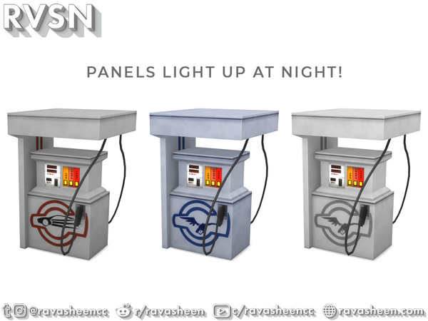 Sims 4 — Highway Petrol Gas Pump by RAVASHEEN — Make your car happy by filling it with only the finest, unleaded gas in