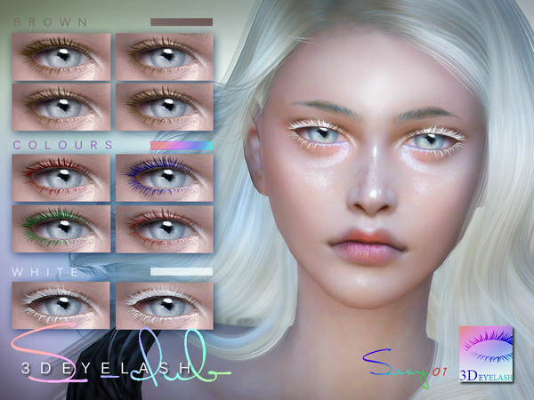 Sims 4 — S-Club ts4 3D EYELASHES I F V2 colors by S-Club — 3D EYELASHES for the sims4, 55 SWATCHES FOR FEMALE