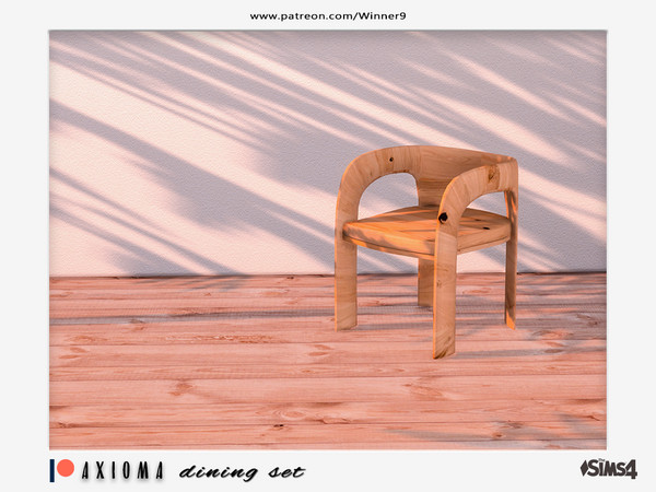 Sims 4 — Axioma - Dining chair Patreon by Winner9 — Dining chair from my Axioma set, you can find it easy in your game by