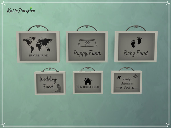 Sims 4 — Money Box (1) by Katiesimspire — Money box decoration with 6 different swatches :) --- Please do no re-upload