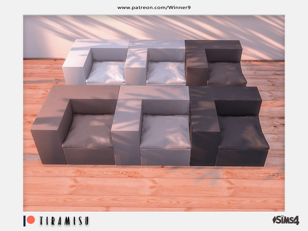 Sims 4 — Tiramisu - Corner chair left Patreon by Winner9 — Corner chair left from my Tiramisu set, you can find it easy