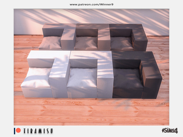 Sims 4 — Tiramisu - Corner chair right Patreon by Winner9 — Corner chair right from my Tiramisu set, you can find it easy